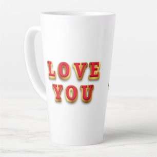 Liebesbotschaft mit goldenem Text Milchtasse