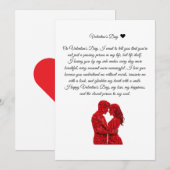 Liebesbotschaft zum Valentinstag Einladung (Vorne/Hinten)