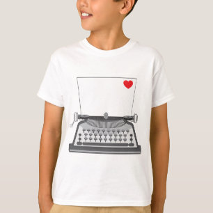 Liebesbrief auf Vintage-Schreibmaschine T-Shirt