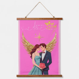 Liebesbrief Design - Liebe, Heiliger Valentin xxoo Wandteppich Mit Holzrahmen