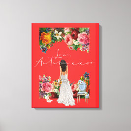 Liebesbrief Design - Liebe, Herbst xxoo Leinwanddruck