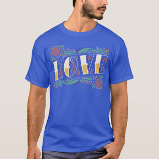 Liebesbrief mit Blumen Familie T-Shirt