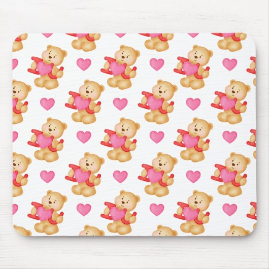 Liebesbrief-Teddybär Mousepad (Vorne)