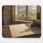 Liebesbrief und Federkiel Mousepad (Vorne)