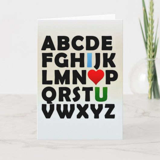 Liebesbriefe Feiertagskarte (Vorderseite)
