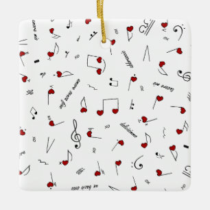 Liebesbriefe Personalisierte Musikalische Keramikornament