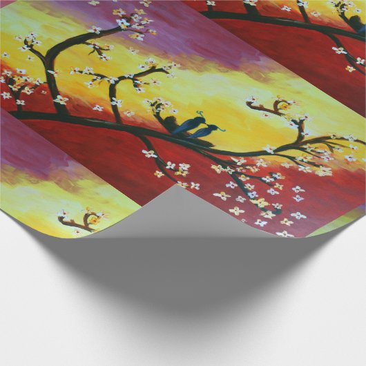 Liebesbroschüre für Vögel Geschenkpapier (Ecke)