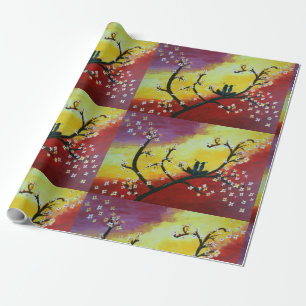 Liebesbroschüre für Vögel Geschenkpapier