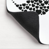 Liebeschnurrbartherzen Mousepad (Ecke)