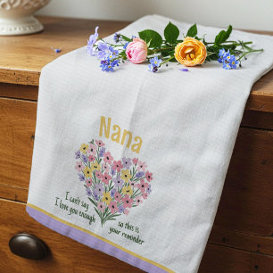 Liebeserinnerungsküchentuch - Floral (Lila) Geschirrtuch