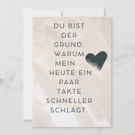 Liebeserklärung Einladung (Vorderseite)