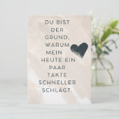 Liebeserklärung Einladung (Stehend Vorderseite)