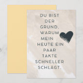 Liebeserklärung Einladung (Vorne/Hinten)