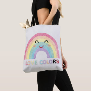 Liebesfarben Regenbogenkunst Valentinstag Designs Tasche