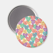 Liebesform Hintergrund Magnet (Vorderseite/Rückseite)