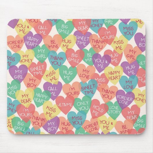 Liebesform Hintergrund Mousepad (Vorne)