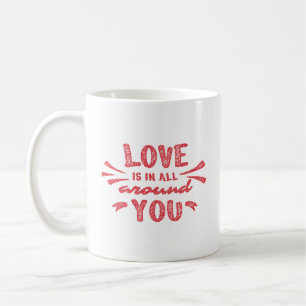 Liebesfoto Rote Stempel Schrift Liebesgrüße Kaffeetasse