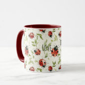 Liebesfreude Marienkäfer Tasse (Vorderseite Links)