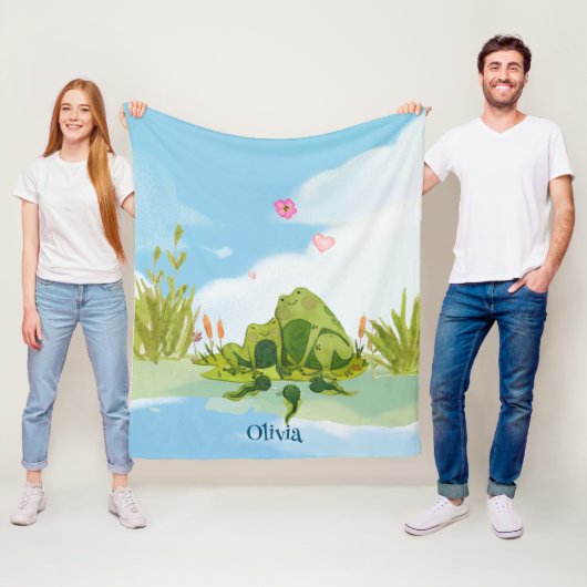 Liebesfroschfamilie Fleecedecke (Beispiel)