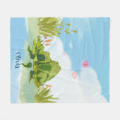 Liebesfroschfamilie Fleecedecke (Vorderseite (Horizontal))