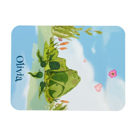 Liebesfroschfamilie Magnet (Horizontal)