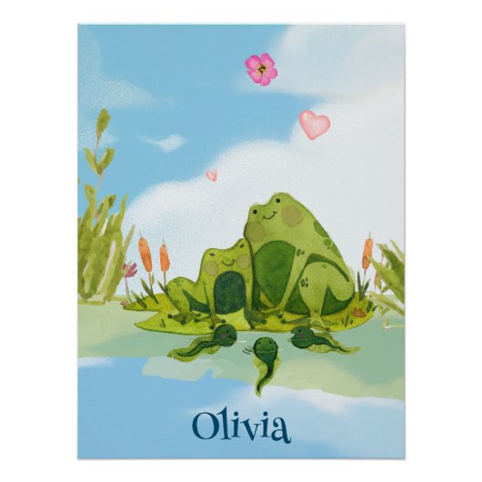 Liebesfroschfamilie Poster (Vorderseite)