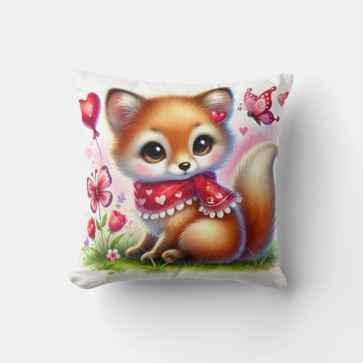 Liebesfuchs – Romantisches Kissen mit Laune (Vorderseite)