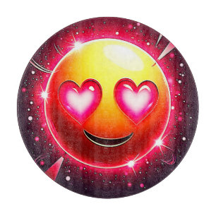 Liebesfunkel-Emoji-Herzen Schneidebrett