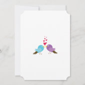 Liebesgeburten & Herz Einladungen für Hochzeiten (Rückseite)