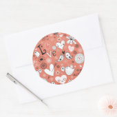 Liebesgeburtmuster Runder Aufkleber (Umschlag)