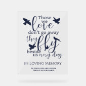 Liebesgedächtnis Acrylschild (Vorderseite)