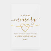 Liebesgedächtnis Acrylschild (Vorderseite)