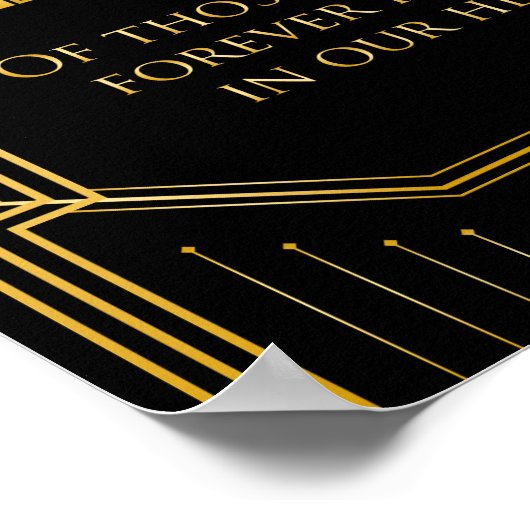 Liebesgedächtniszeichen | Gatsby Art Deco Poster (Ecke)