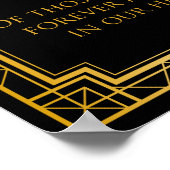 Liebesgedächtniszeichen | Gatsby Art Deco Poster (Ecke)