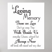 Liebesgedächtniszeichen Poster (Vorne)
