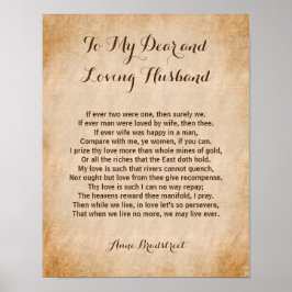 Liebesgedicht der klassischen Liebe Poster