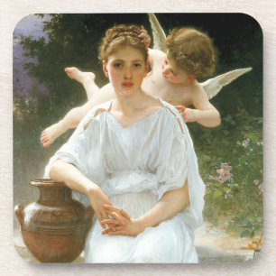 Liebesgeflüster, erste Träumerei von Bouguereau Getränkeuntersetzer