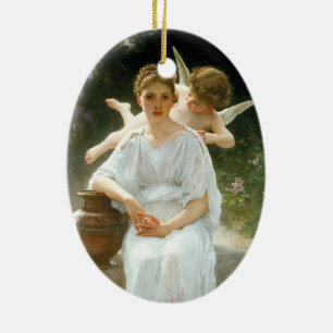Liebesgeflüster, erste Träumerei von Bouguereau Keramik Ornament