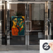 Liebesgeflüster Fensteraufkleber (Büro Tür)