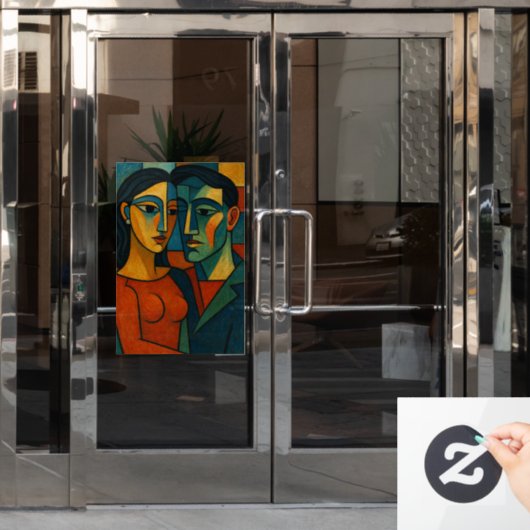 Liebesgeflüster Fensteraufkleber (Büro Tür)