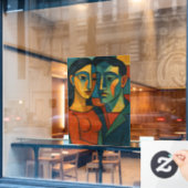 Liebesgeflüster Fensteraufkleber (Café-Fenster)