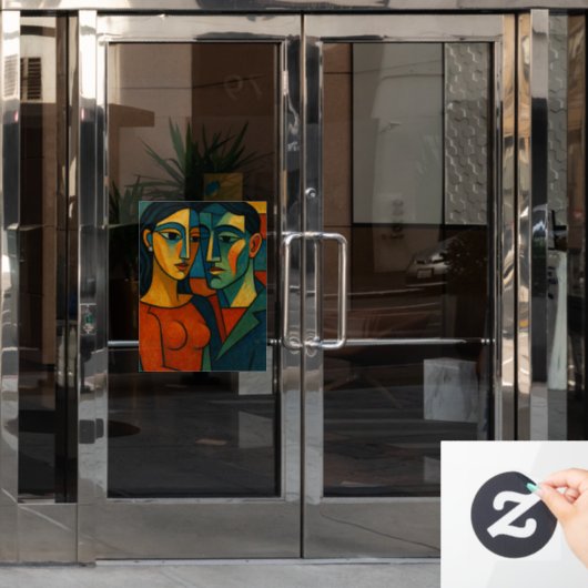 Liebesgeflüster Fensteraufkleber (Büro Tür)