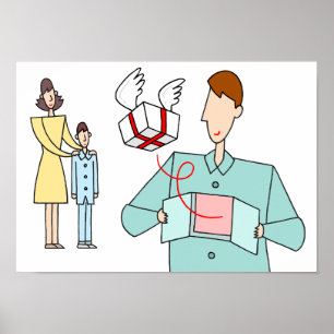Liebesgeschenk, das Leben verbindet. Poster