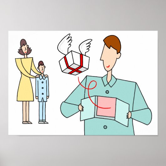 Liebesgeschenk, das Leben verbindet. Poster (Vorne)