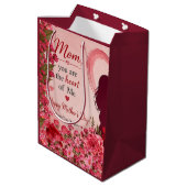 LIEBESGESCHENK FÜR MUTTERTAG  MITTLERE GESCHENKTÜTE (Rückseite Schrägansicht)