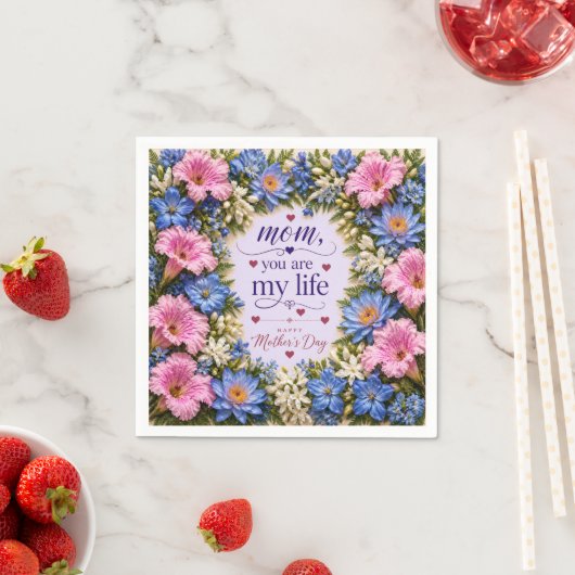 LIEBESGESCHENK FÜR MUTTERTAG SERVIETTE (Beispiel)