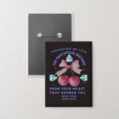 LIEBESGESCHENK MUTTER VATER SCHWESTER BRUDER CHEF BUTTON (Vorderseite/Rückseite)