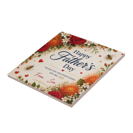 LIEBESGESCHENK ZUM VATERTAG FLIESE (Seite)