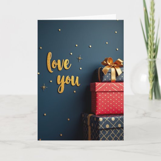 Liebesgeschenkboxen Karte (Vorderseite)