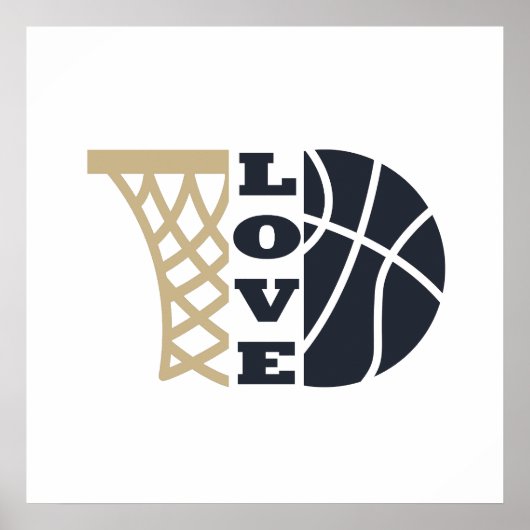 Liebesgeschenkideen für Basketballtrainer Poster (Vorne)